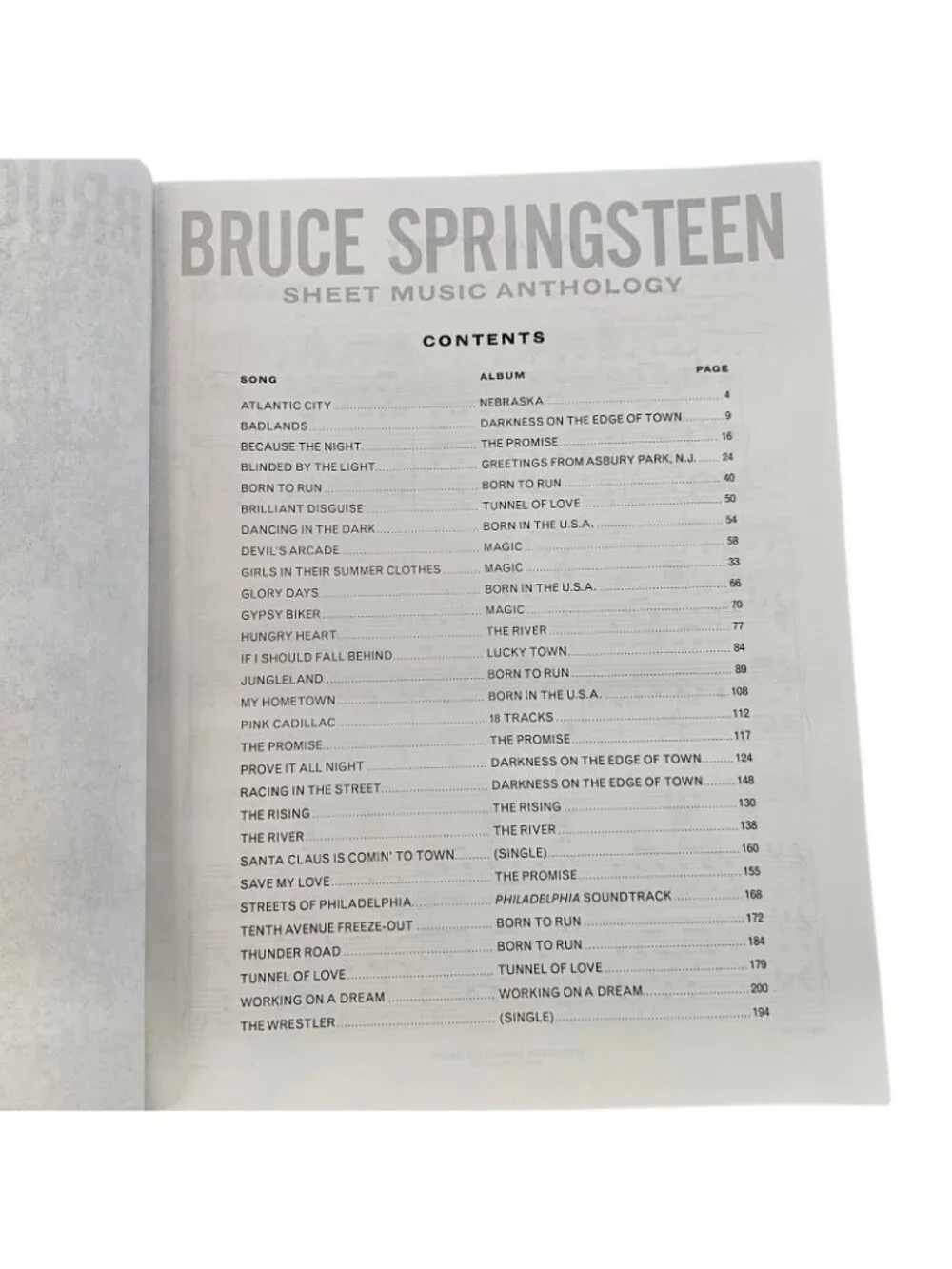 Bruce Springsteen Sheet Music Anthology Songbook Piano Vocal Guitar Alfred Vinta